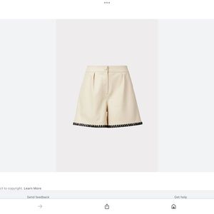 Milly Yohanna Faux Leather Crochet Shorts vegan